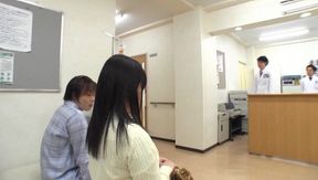 Busty Japanese teen Aimi Irie deepthroats her doc