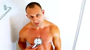 True Straight Neighbor Filmed His Big Dick In A Shower