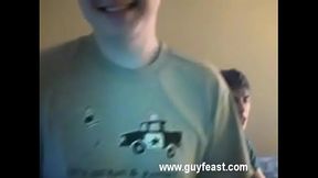 All the lads appear to be glamorous on board for a