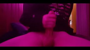 Lovely femboy wanks off until he spunks all over himself