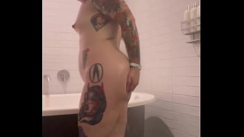 Slutty Pawg Fucks Herself In The Shower &amp_ Plays w/ Fat Ass