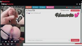 сука hattabi4ik с анальной пробкой в заднице наслаждается членом в видеочате