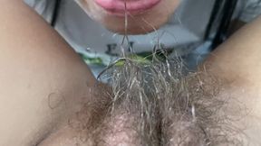 Lesbian Sucking a Sweet Hairy Bush