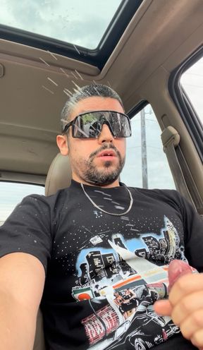 Huge self facial cumshot