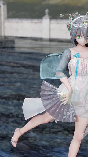 Yan He Luo Tianyi Sent Mingyue to the Elegant Hanfu Striptease of the Double