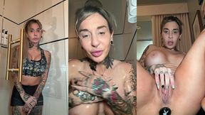 post marathon hot shower and fucking my ass with my favorite butt plug - joanna angel -
