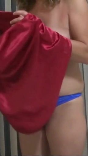 First Time Latina Masturbates in Front of Stepson After the Beach and Gets Cumshot on Her Hairy