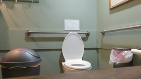 BBW nurse Vicki masturbation in restaurant bathroom!