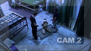 Blindfolded blonde slut Gabriela Glazer takes double anal creampie