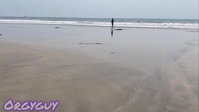 Beach pussy flash