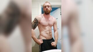 muscled dude bodybuilder muscle idolize and jerk