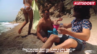 LETSDOEIT - Ebony Teen Noe Milk Seduced And Fucked At The Beach