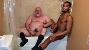 BEAR GETS PISSED ON by black dick!