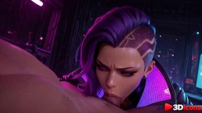 sombra takes a big black cock in her hideout [ai]