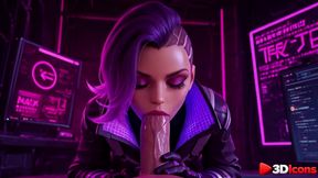 sombra takes a big black cock in her hideout [ai]