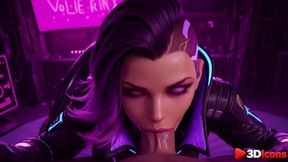 sombra takes a big black cock in her hideout [ai]