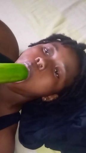 Fucking My Mouth with a Cucumber