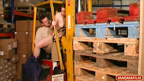 Horny worker gets a blowjob at work