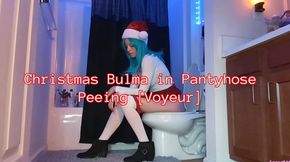 Christmas Bulma in Pantyhose Peeing [Voyeur]