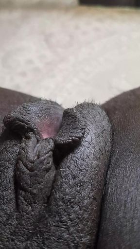 German natural dirty fat pussy teasing closely on camera   Clip 1