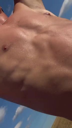 Thrilling moment from "Kent Mills shows off his sexy muscular twink body and jerks off"