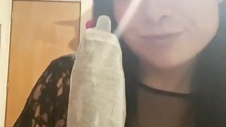 Trailer Transgender Princess Homemade Fake Penis for Quarantine, onanism and gulp jizm