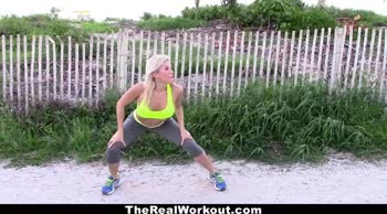 Busty Blonde Trainer Cristi Ann Satisfies Hung Client
