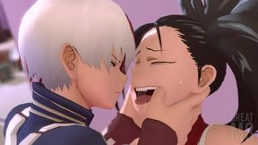 Momo & Todoroki My Hero Academia Standing Position Porn Anime