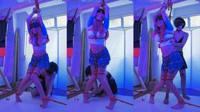 Froggo: Pink Haired Mistress Tickled in Shibari First Time - 4K - MUTED