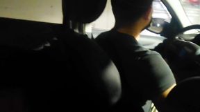 Hot Latin amateur sucks huge cock in parking lot