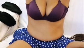 Indian Actress close up to my dirty feet my ass hole and pussy playing with tits