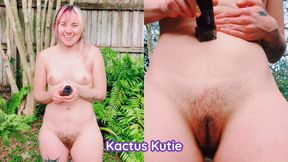 "trimming my backyard bush" 🌳✂️💜