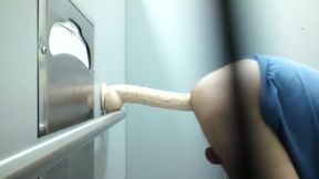 Fucking Myself With Rambone Dildo In Men&#039;s Room