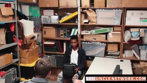SayUncleNetwork.com - Ebony thief bare fucked raw by big dicked security guard