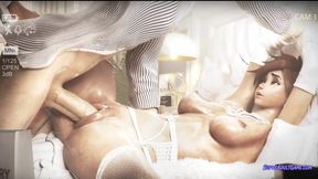 Tracer Getting Ready To Suck Massive White Cock - 3D Animated