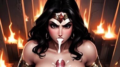 Wonder Woman’s Superhero gangbang with hulking rough cocks until creampie overflow