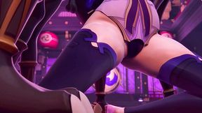 Gangbang with Raiden Shogun and Hilichurl in Genshin Impact