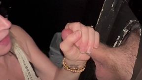 Slutty MILF grabs her kisser full at the gloryhole
