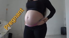 My Indian Pregnant Stepsister masturbates in the bathroom and shows her big ass in pink panties