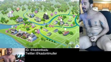 Bearded tattooed nudist hippie caught masturbating while playing The Sims 4