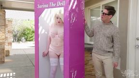 TRANS ANGELS - Blonde Bombshell Sarina Valentina Is The Perfect New Sex Doll In Pink Lingerie