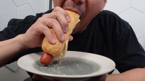 Eating Cum Filled Hotdog Asmr