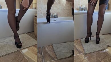 Love the feel of nylons and pantyhose