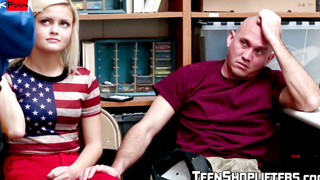 Caught in the Act Petite Robinson Teaser Slut Caught Stealing, Fucked and Spanked by Detective