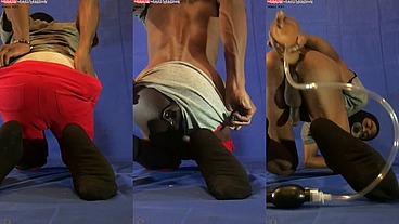 Fag Guy Gets Ass and Mouth Stuffed With Anal Objects - DJ ButtPussy