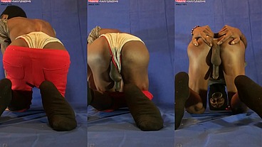 Fag Guy Gets Ass and Mouth Stuffed With Anal Objects - DJ ButtPussy