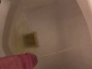 Pee in the gas station urinal