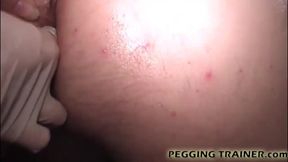 Sultry babe gives a hard pegging with her sex toy