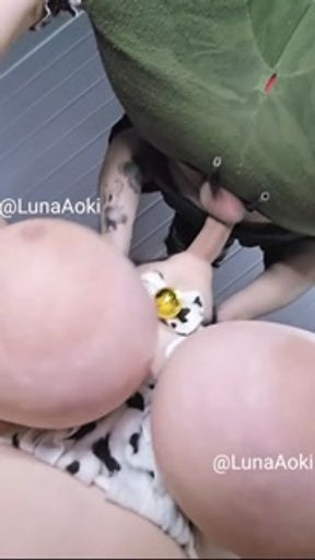 this big titty horny cowgirl getting pounded and sucking dick real good in a low angle view 🥵🥵