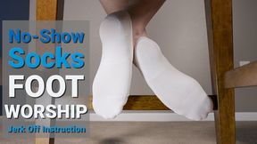 Stroke to My White No-Show Socks Foot Worship Jerk Off Instruction - Kylie Jacobsx - MP4 720p HD